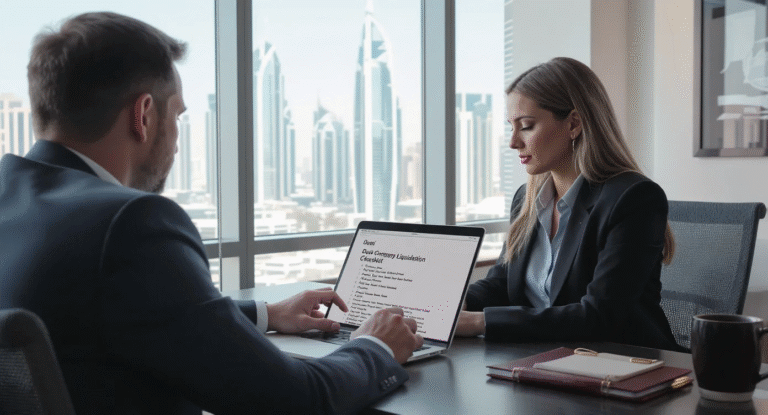 comany liquidation processes with Arabian business center