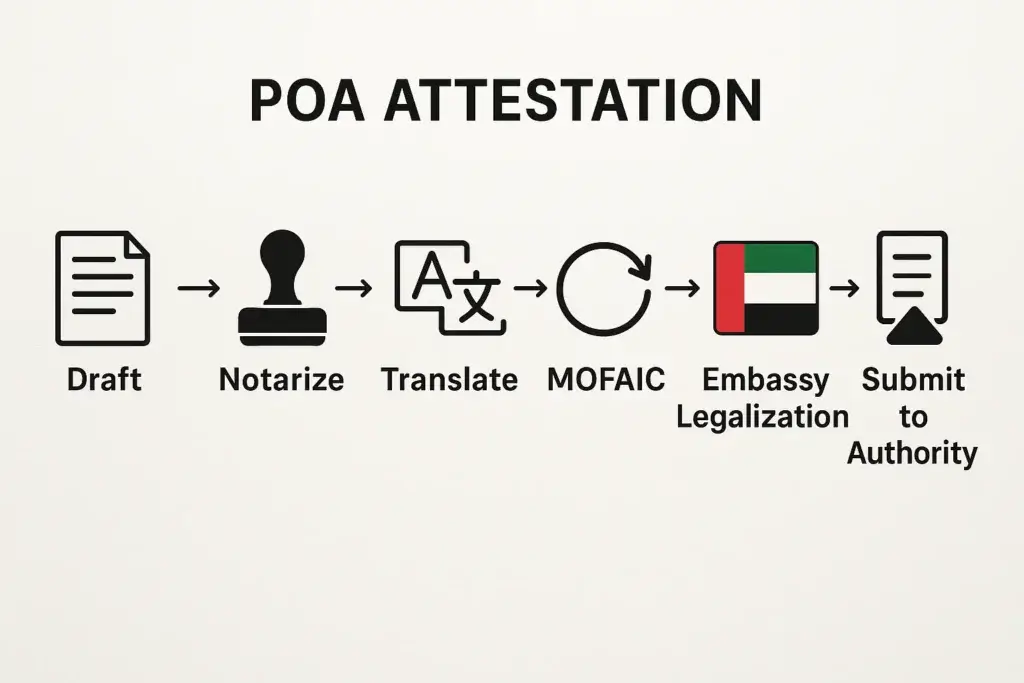 power of attorney attestation steps