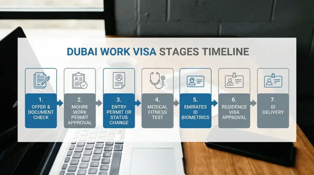 dubai work visa processing timeline2026