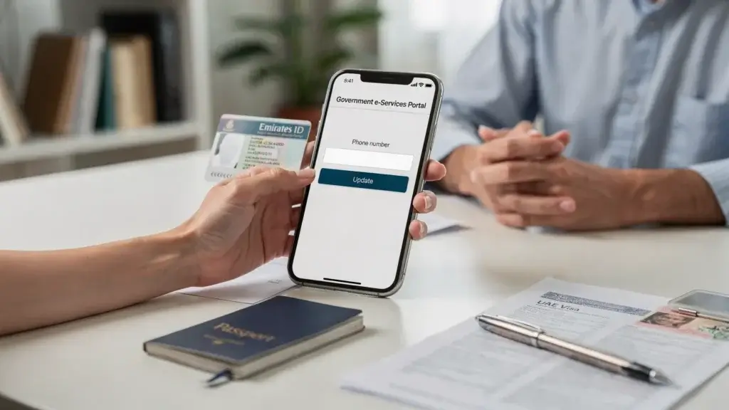 How to change emirates id mobile number