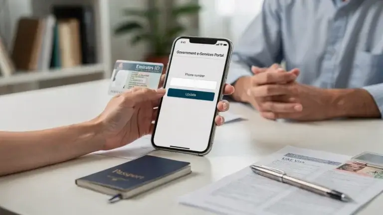 How to change the Emirates id mobile number