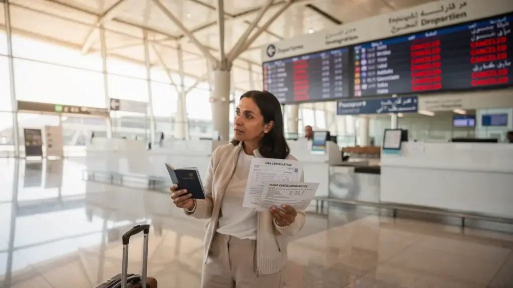 cancelled visa overstay fine