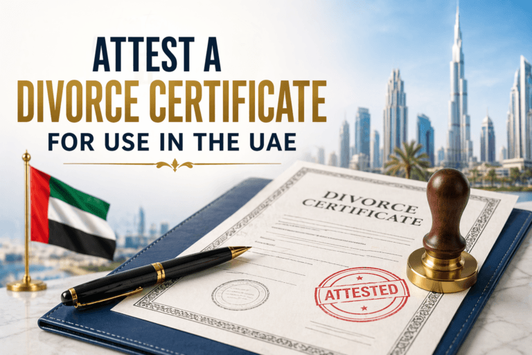 divorce certificate attestation