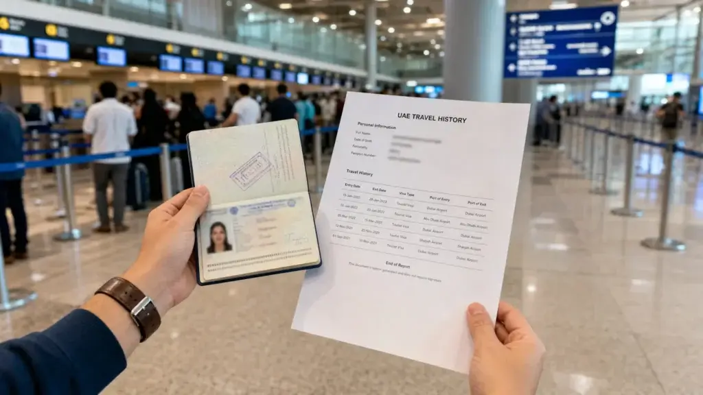 UAE entery exit report documents