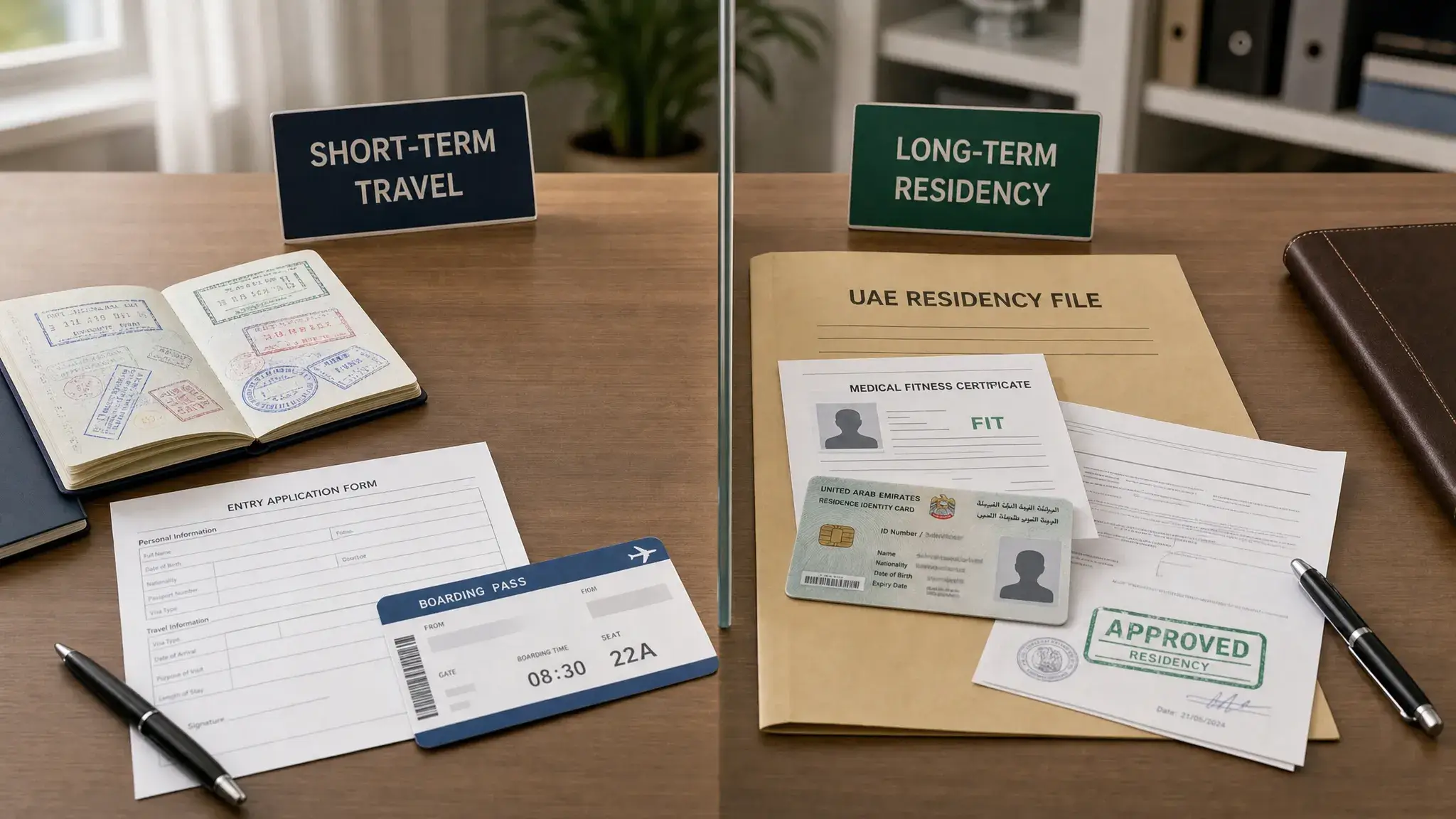 visa and residence permit difference