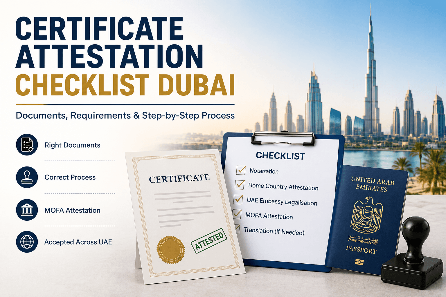Certificate Attestation Checklist Dubai