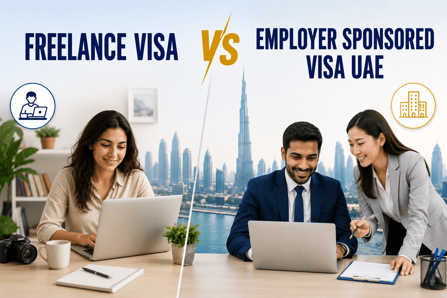 freelance visa vs employer sponsored visa UAE